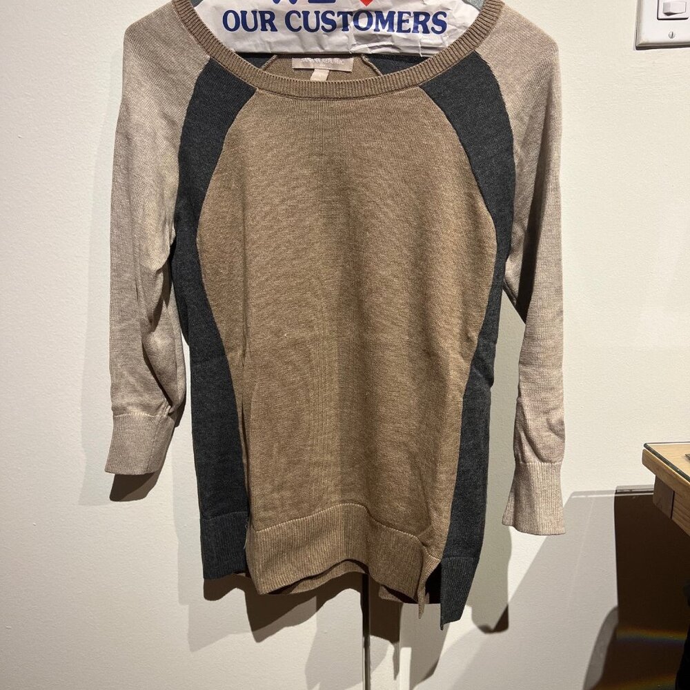 Banana Republic Brown Cotton/Rayon Pullover Sweater -Size S